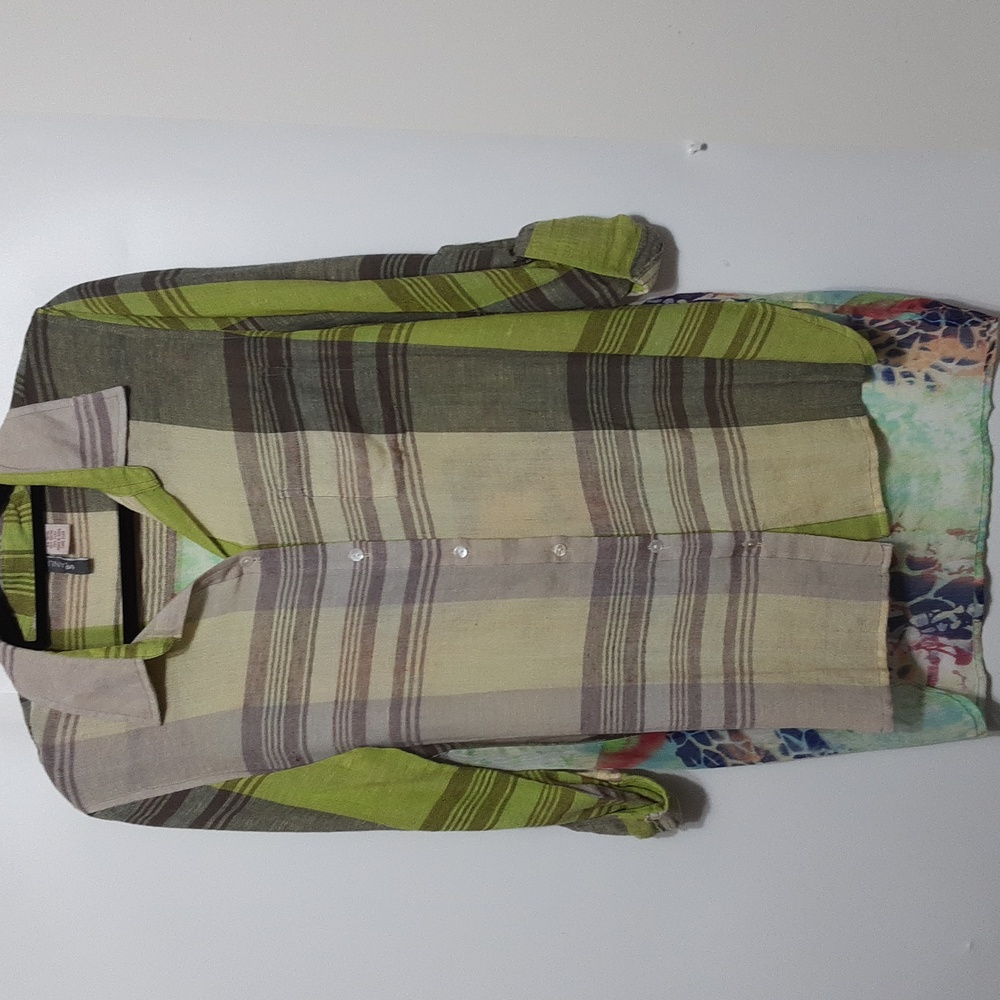 ANU Button Down Multicolored Tunic/ Shirt‎